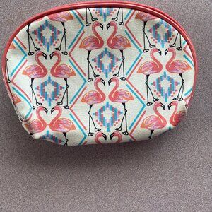 Flamingo Print  Makeup Bag Lightweight Cosmetic Organizer with Zipper 6"x 8"
